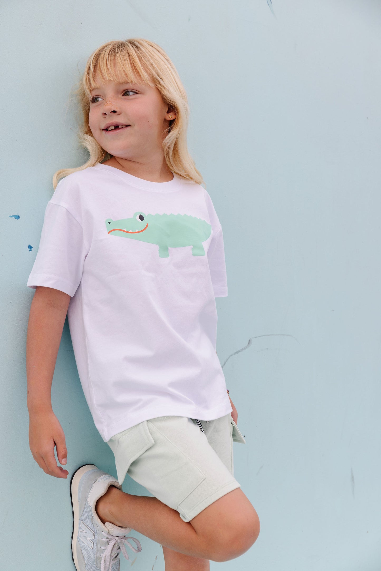 Organic Cotton Drawstring Cargo Shorts - Mint