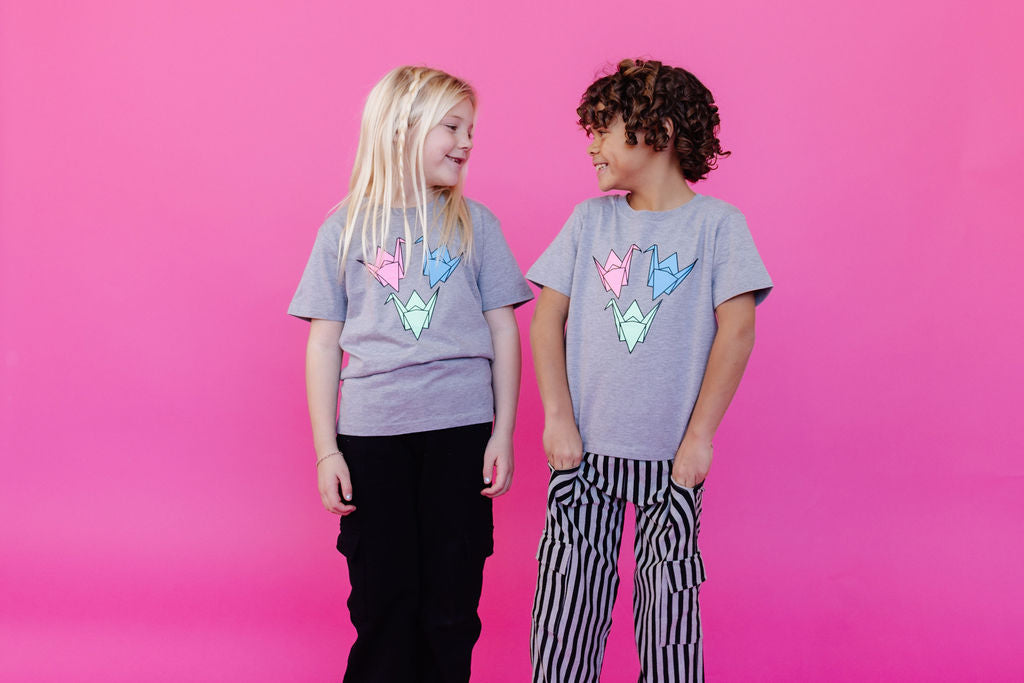 Neon Paper Cranes T-Shirt