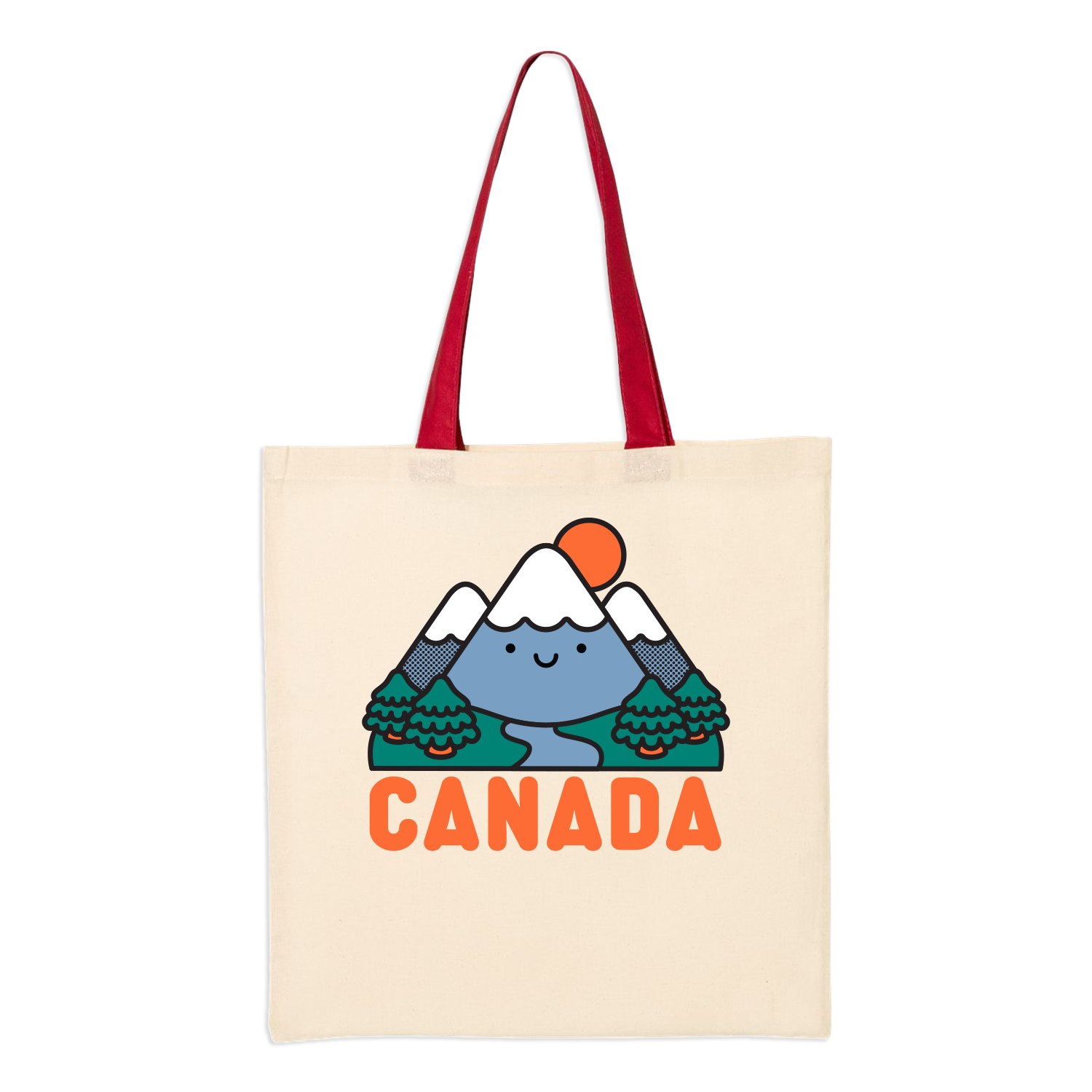 Canada Kawaii Mountain Tote Bag