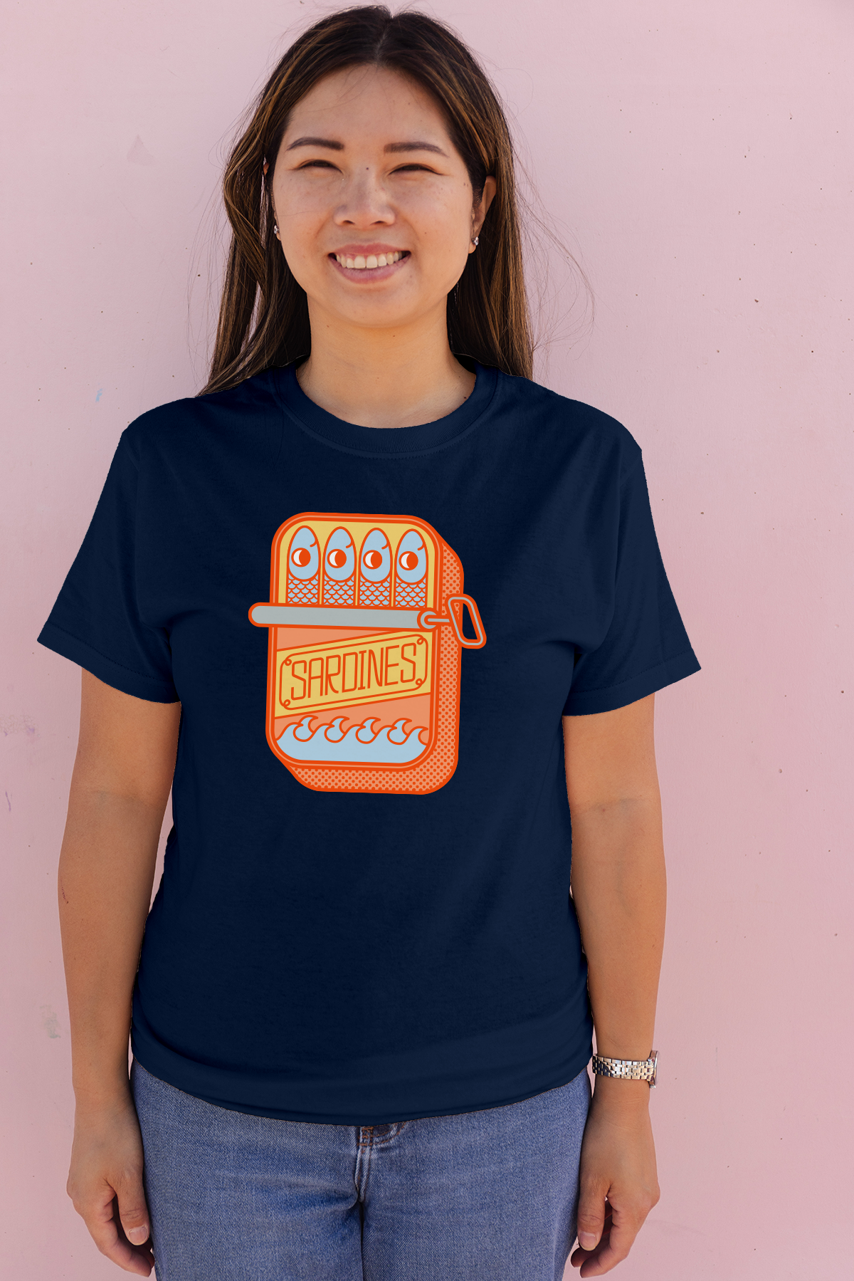 Adult Kawaii Sardines T-Shirt