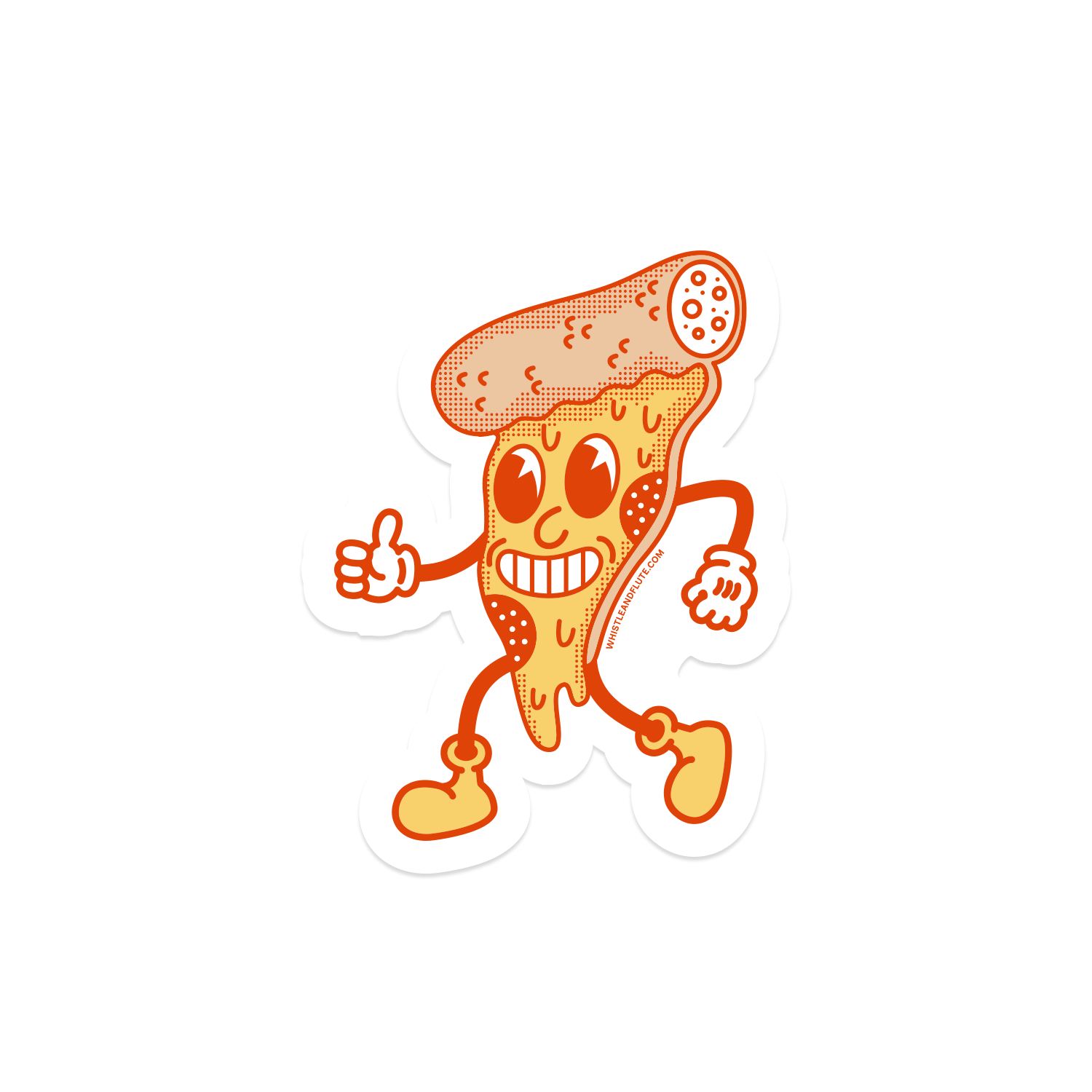 Old Timey Pizza Vinyl Sticker
