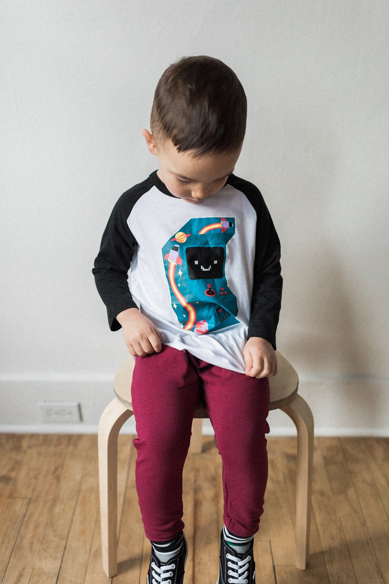 Kawaii Arcade Game Baseball T-Shirt