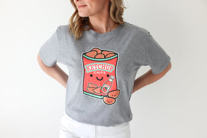 Kawaii Ketchup Chips T-Shirt Adult