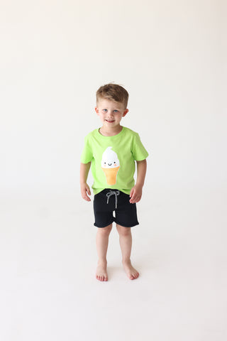 Bamboo Drawstring Shorts - Black