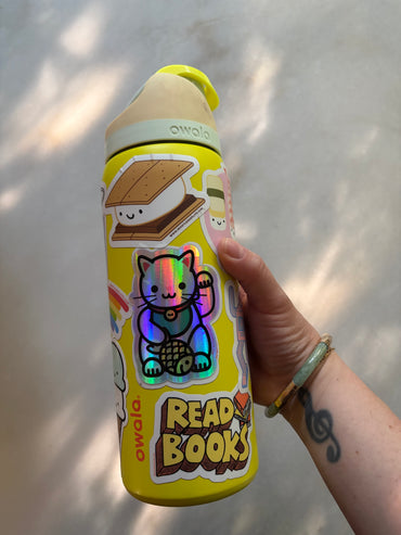 Kawaii Lucky Cat Holographic Sticker