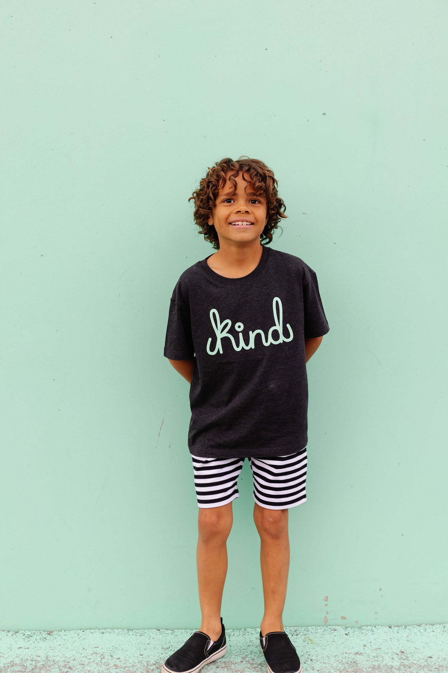 Bamboo Drawstring Shorts-Striped