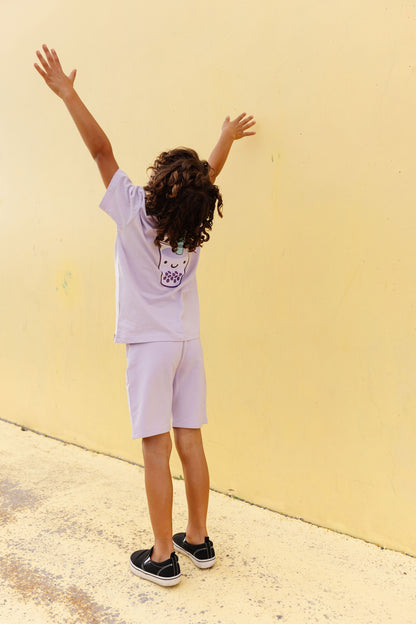 Bamboo Drawstring Shorts - Taro