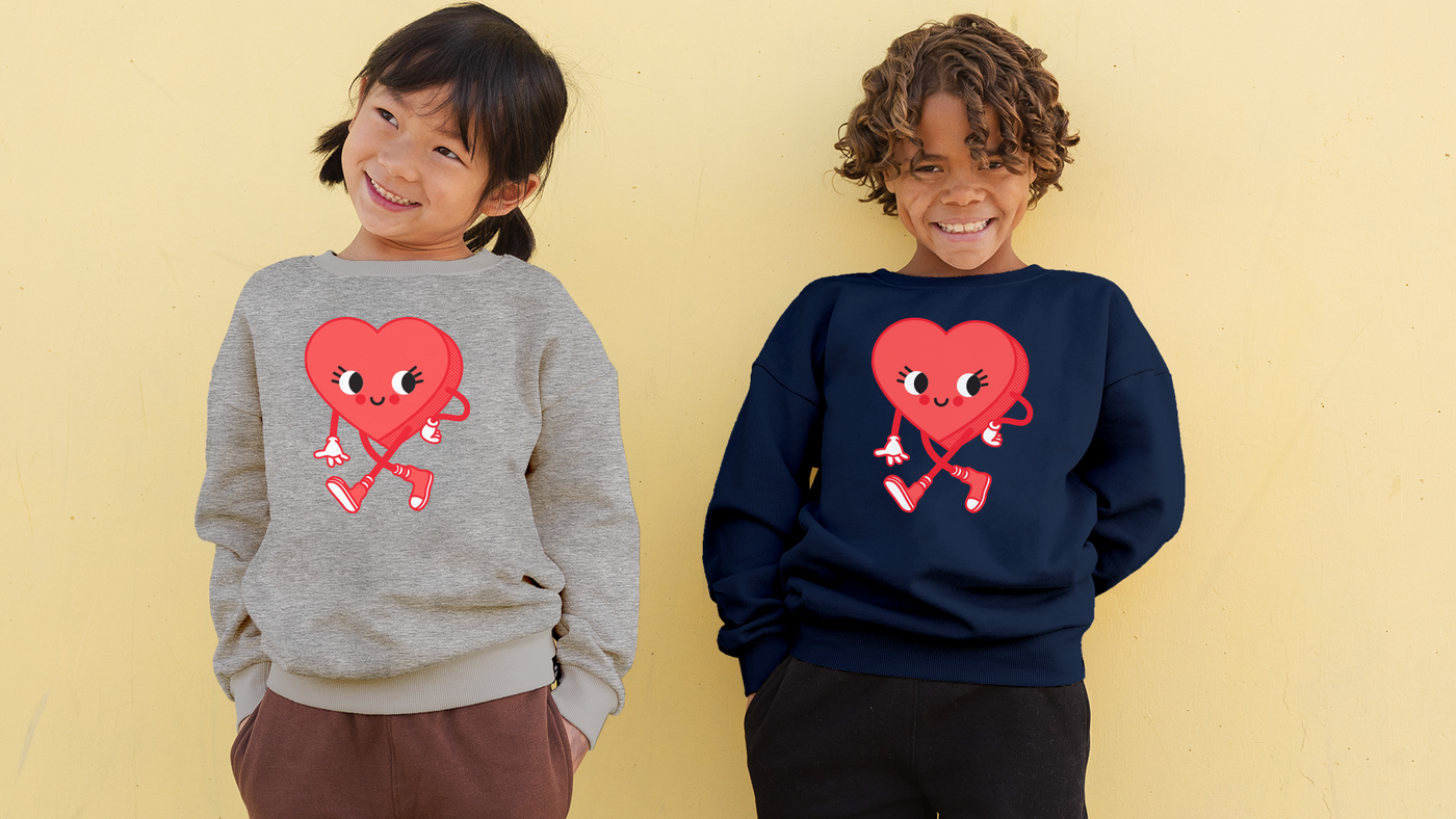 Kawaii Heart Friend Sweatshirt