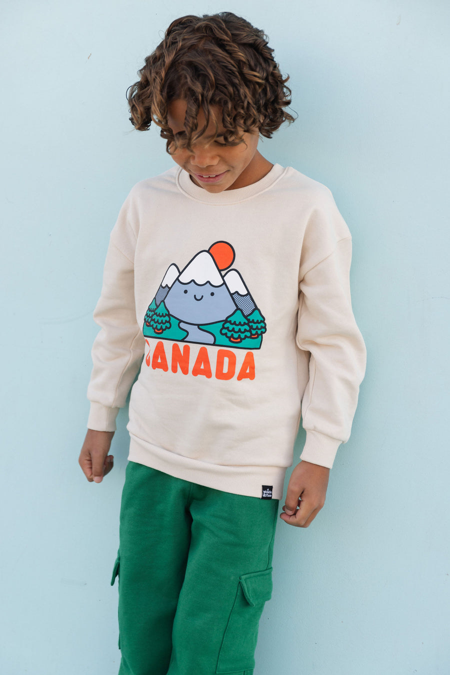 Kawaii Mountains CANADA Sweatshirt - Natural