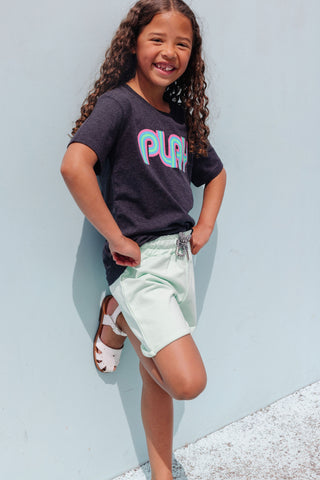 Bamboo Drawstring Shorts - Cool Mint