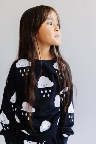 Kawaii Cloud Allover Print Sweatshirt