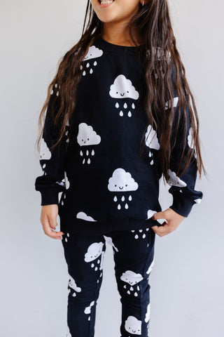 Kawaii Cloud Allover Print Sweatshirt