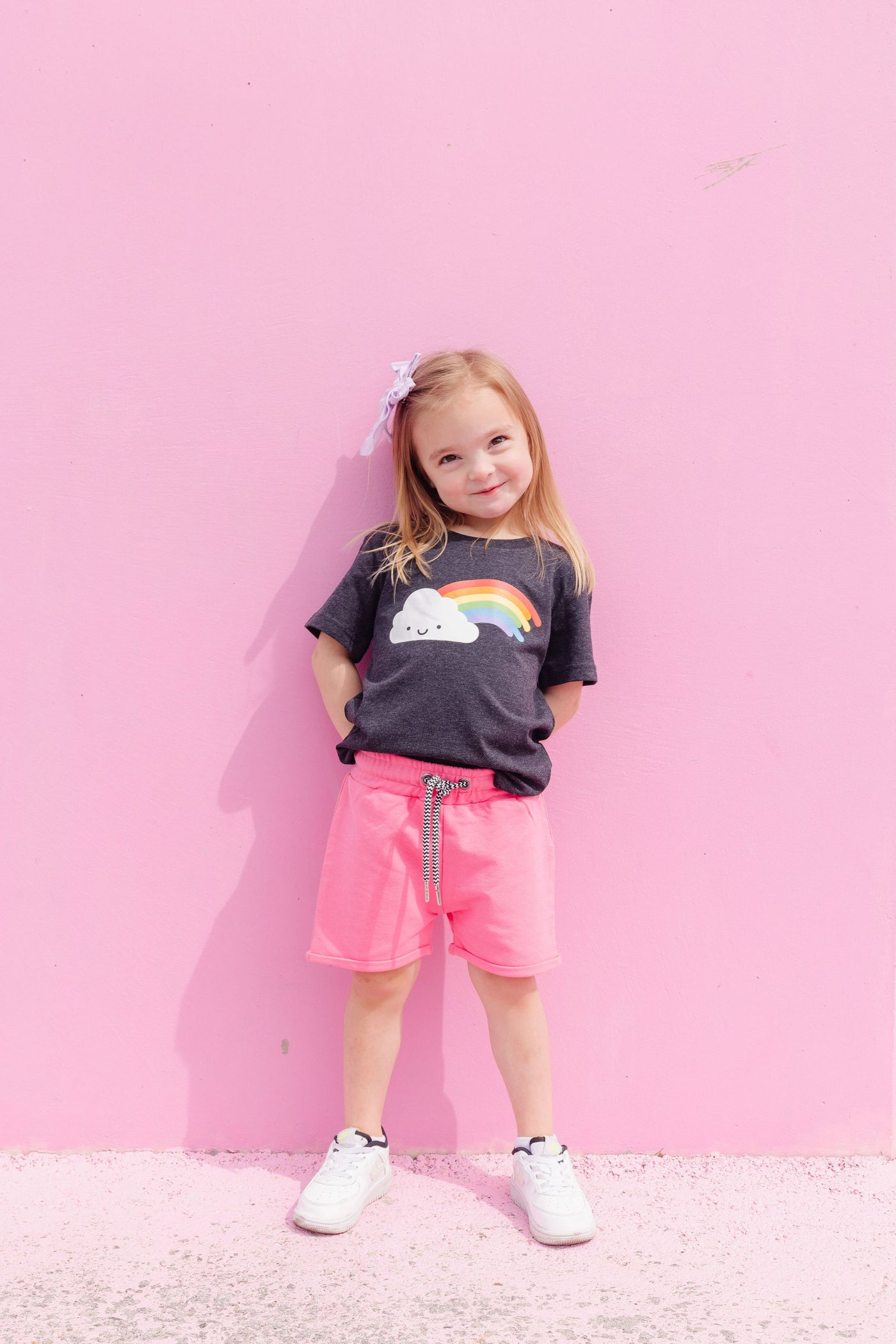 Bamboo Drawstring Shorts - Hot Pink