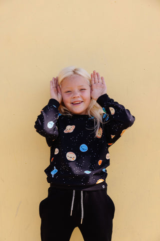 Kawaii Space Allover Print Sweatshirt