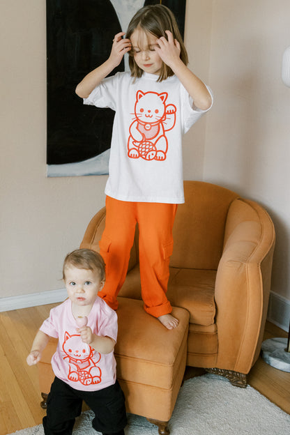 Lucky Cat - Outline - T-shirt