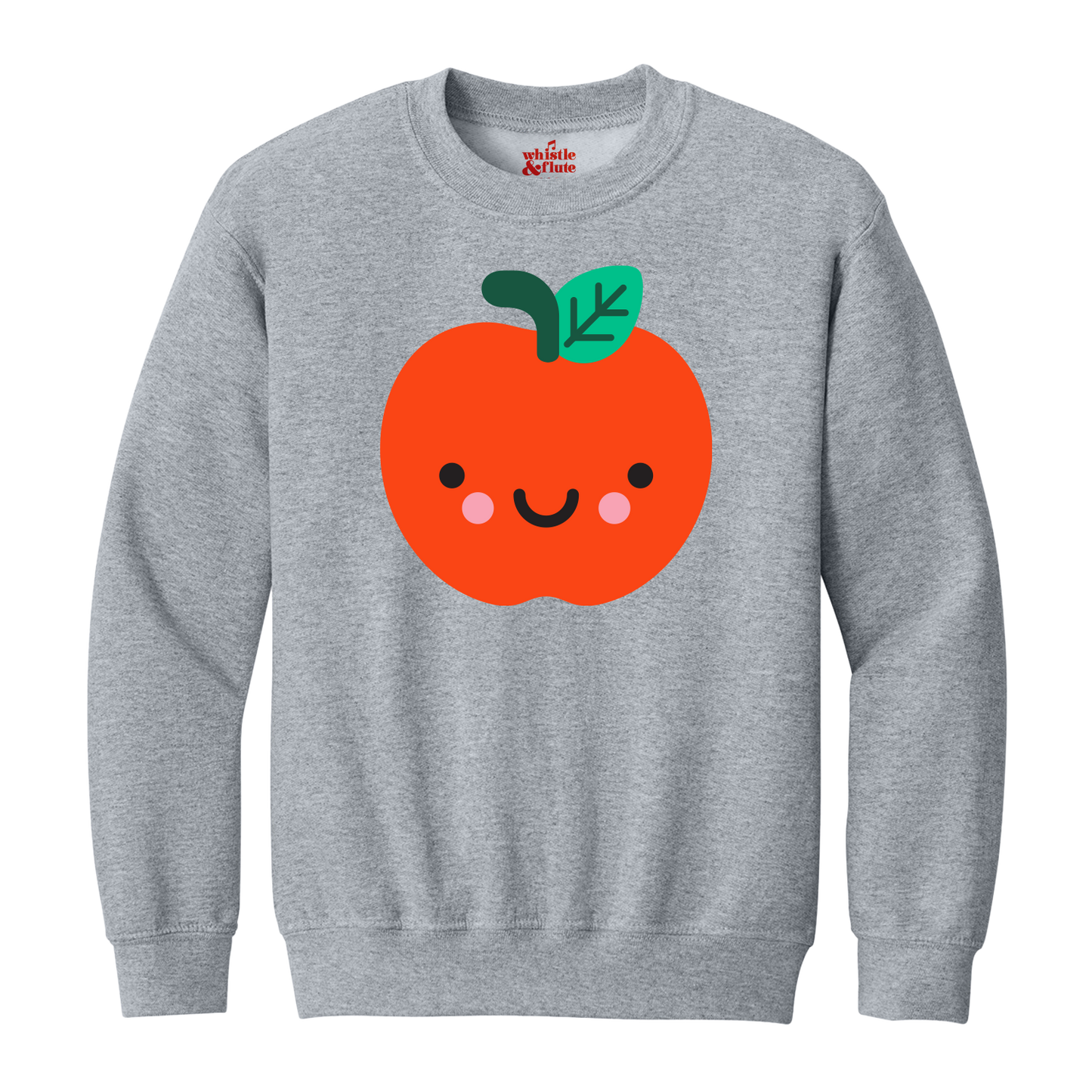 Kawaii Apple Sweatshirt Adult