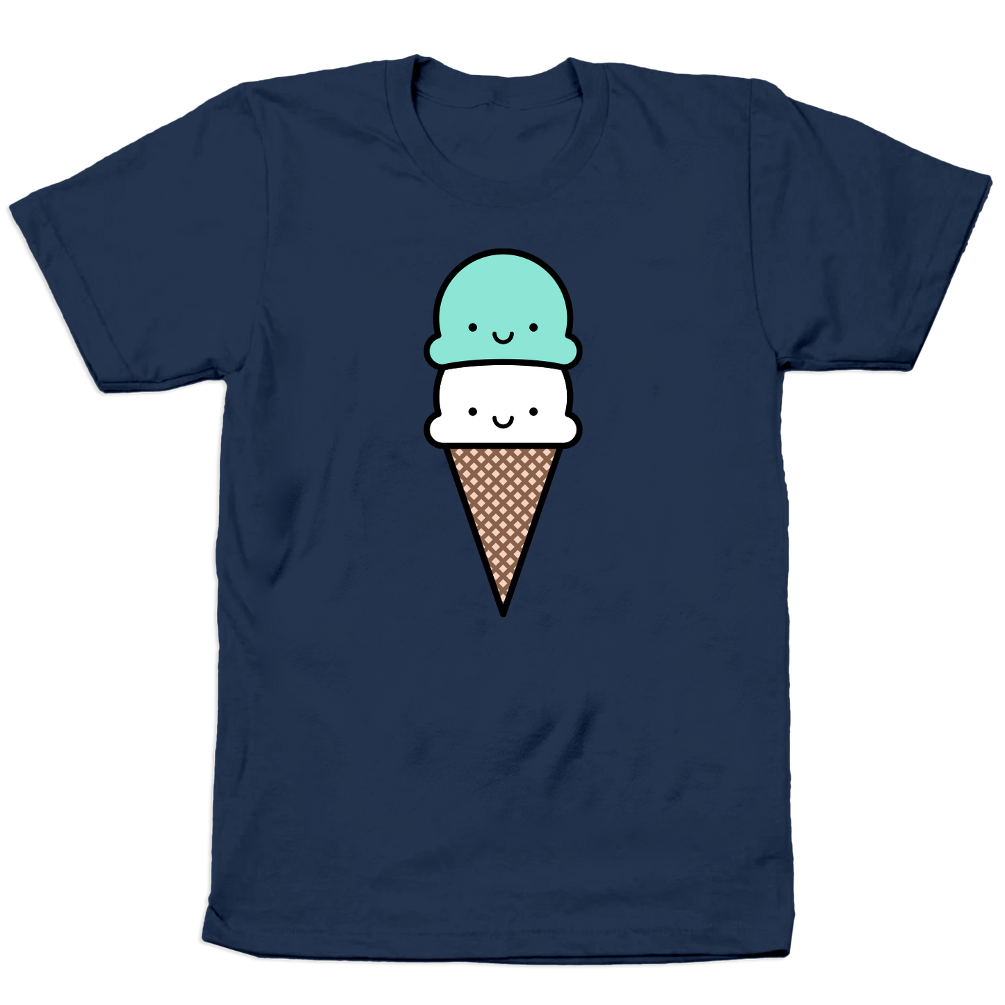 Kawaii Mint Ice Cream T-shirt Adult