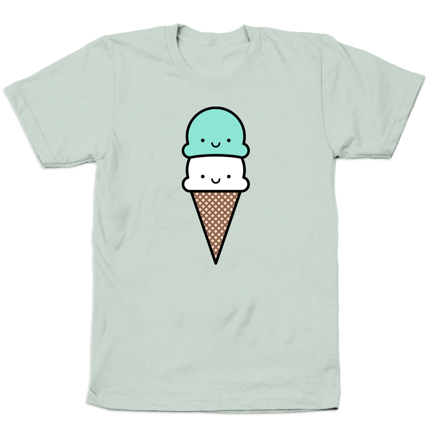 Kawaii Mint Ice Cream T-shirt Adult