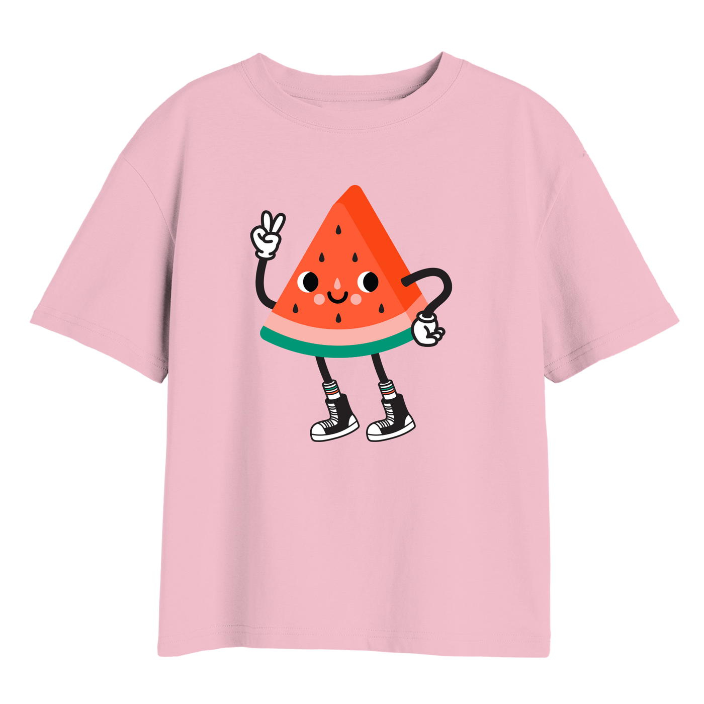 Whistle & Flute Kawaii Watermelon Peace Adult Unisex T-Shirt 