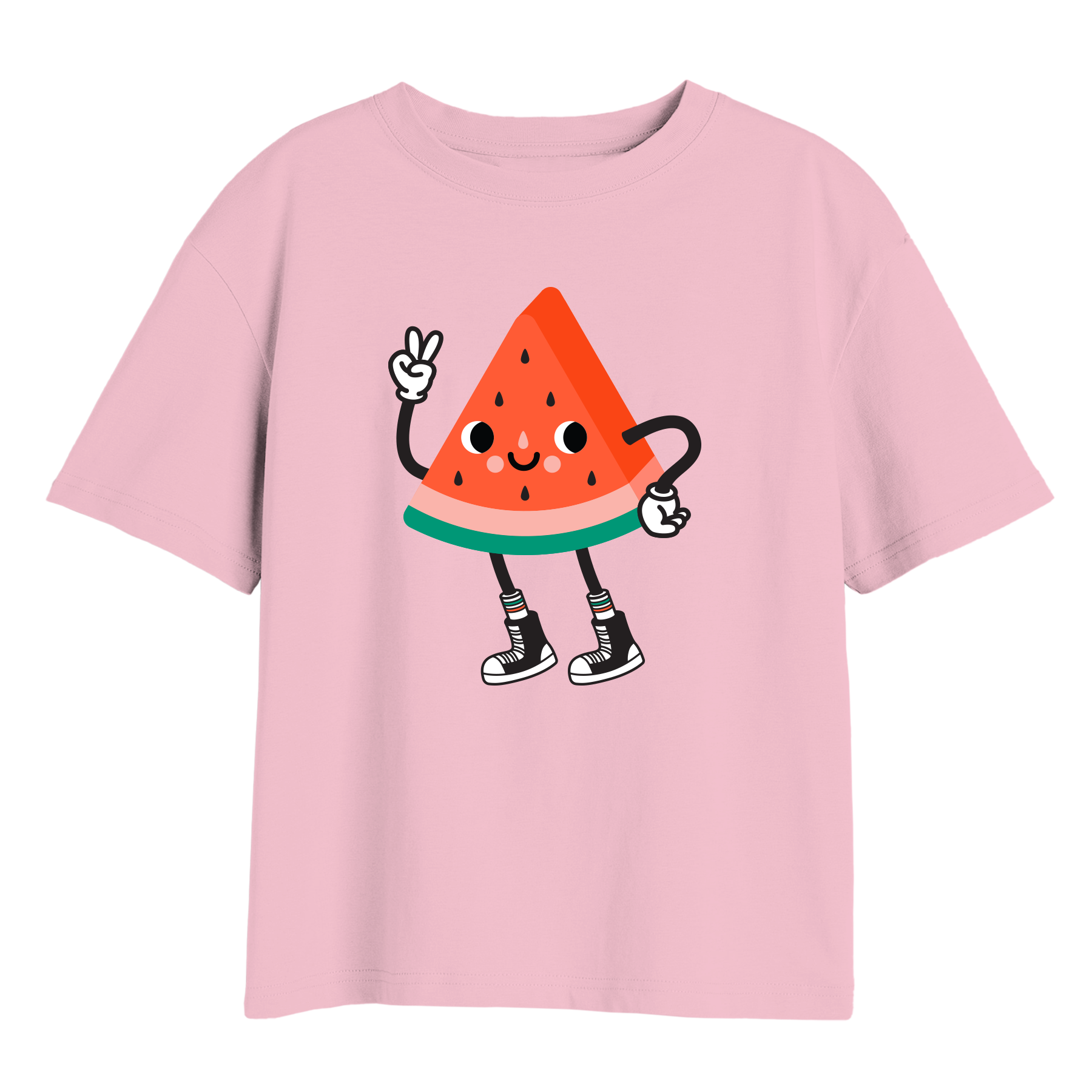 Whistle & Flute Kawaii Watermelon Peace Adult Unisex T-Shirt 
