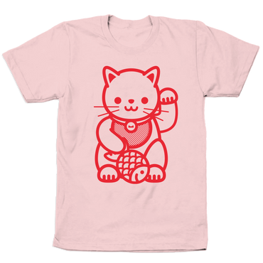 Adult Lucky Cat - Outline - T-shirt