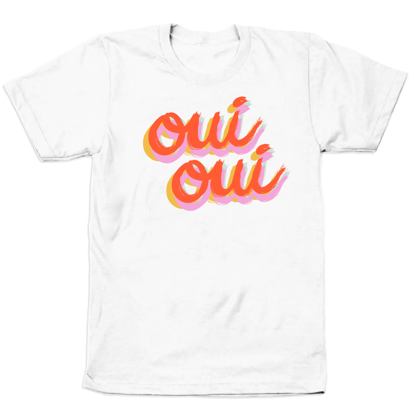 Adult Oui Oui Brush Script T-Shirt