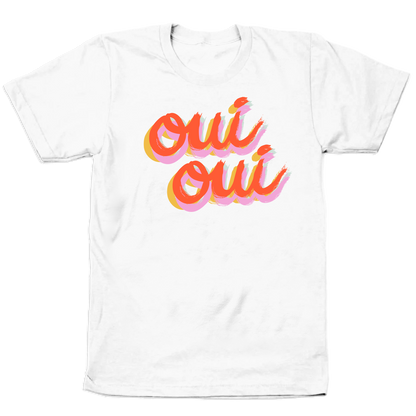 Adult Oui Oui Brush Script T-Shirt