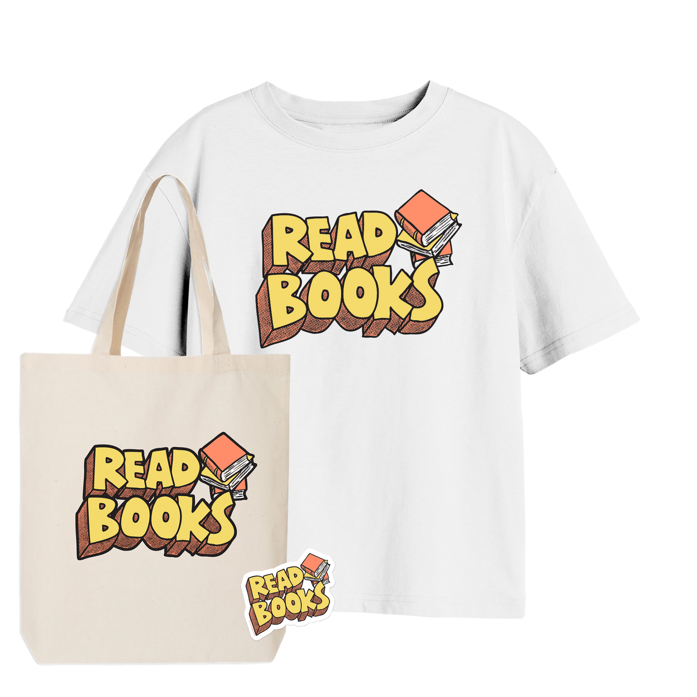 READ BOOKS BUNDLE ADULT (T, TOTE, STICKER)