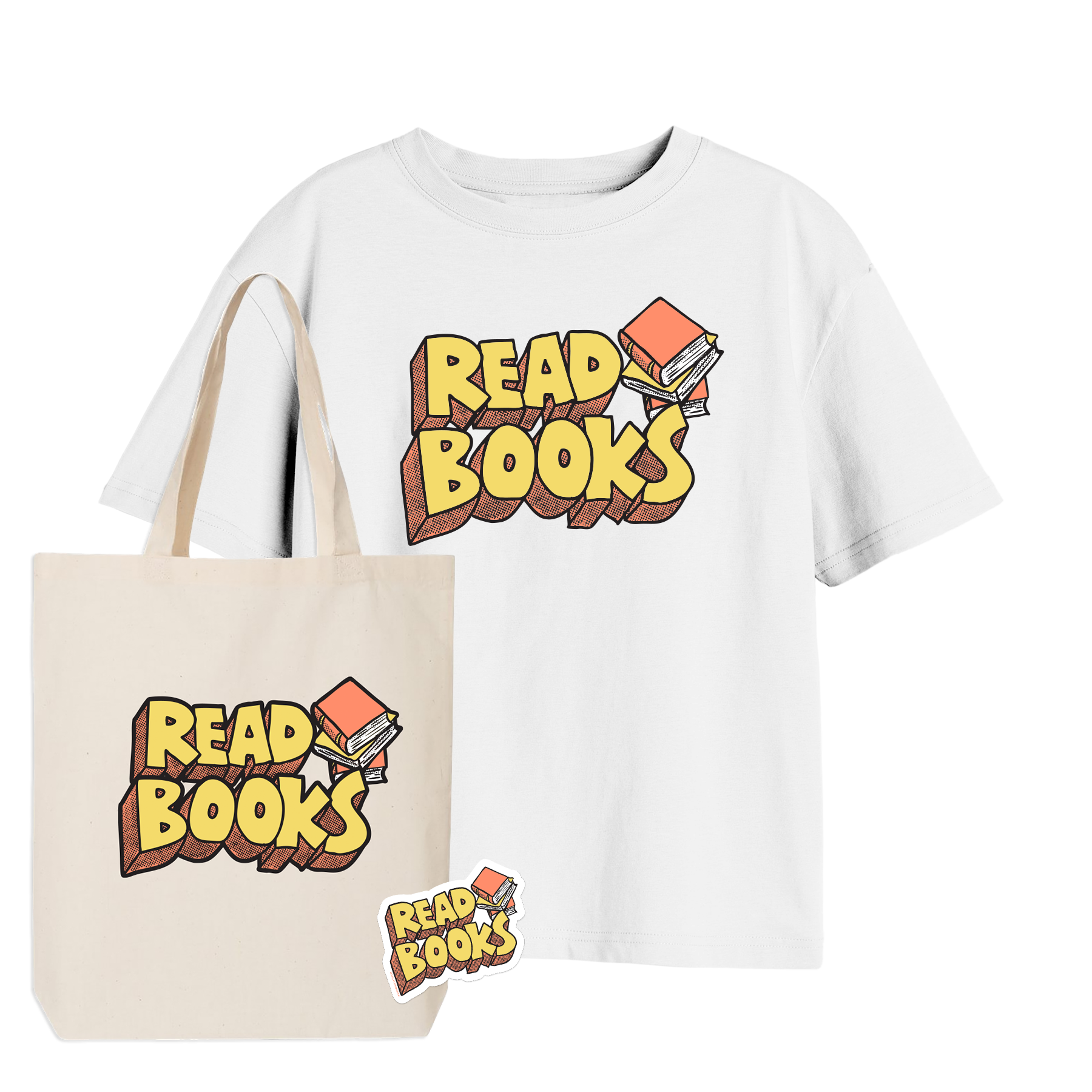 READ BOOKS BUNDLE ADULT (T, TOTE, STICKER)