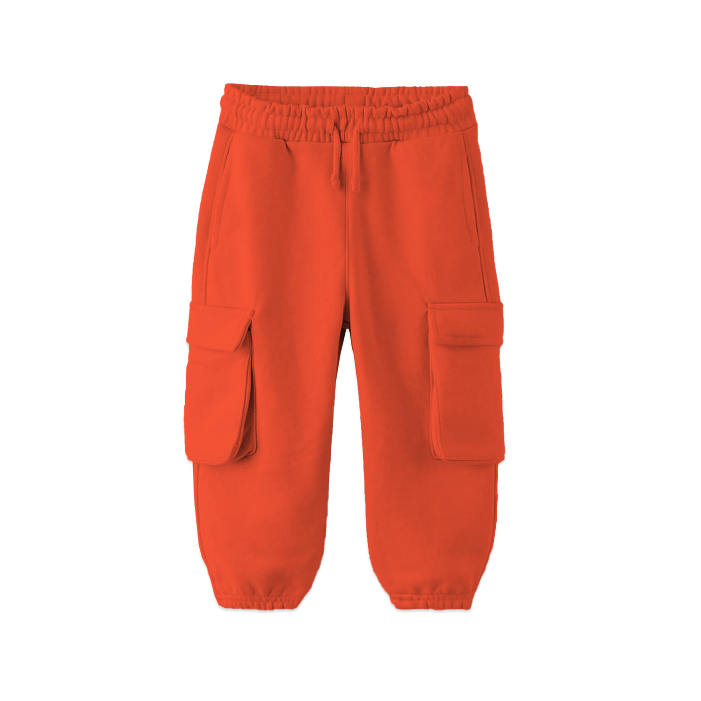 Bamboo Drawstring Cargo Joggers - Coral