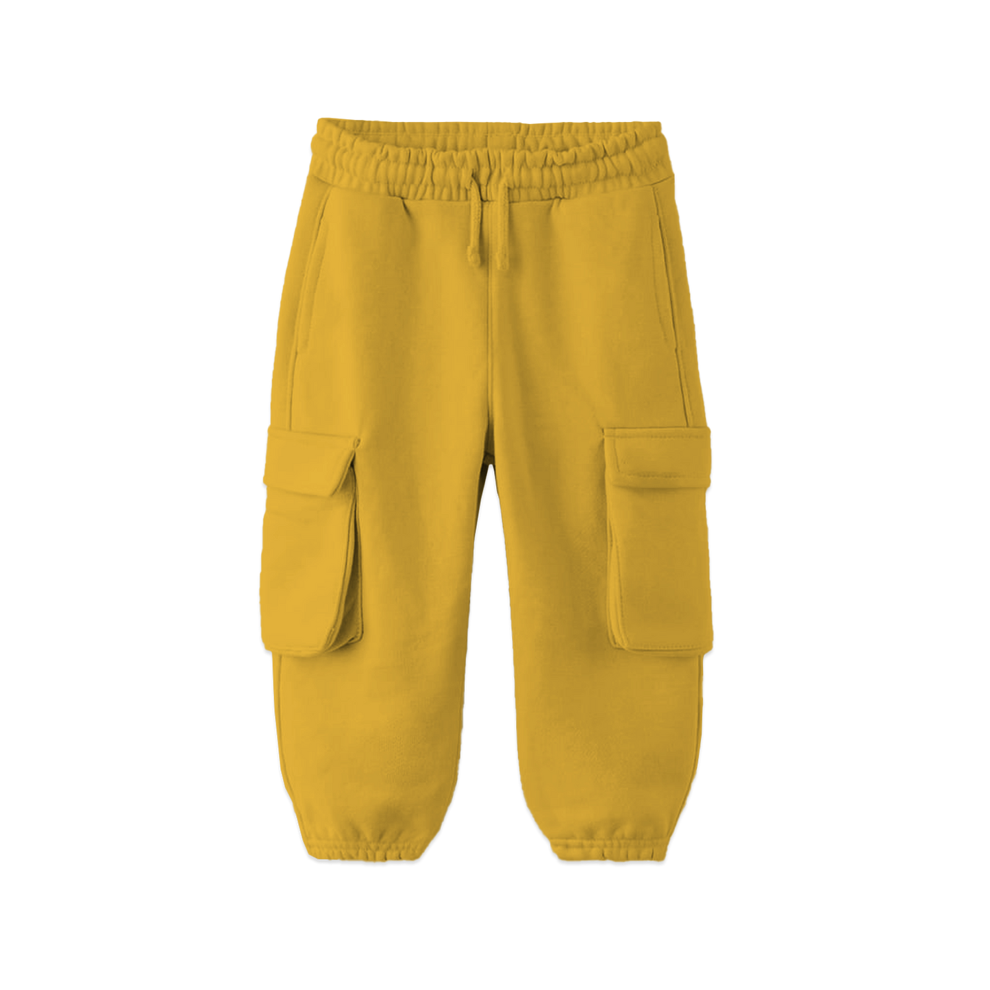 Bamboo Drawstring Cargo Joggers - Gold