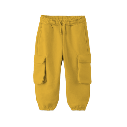 Bamboo Drawstring Cargo Joggers - Gold