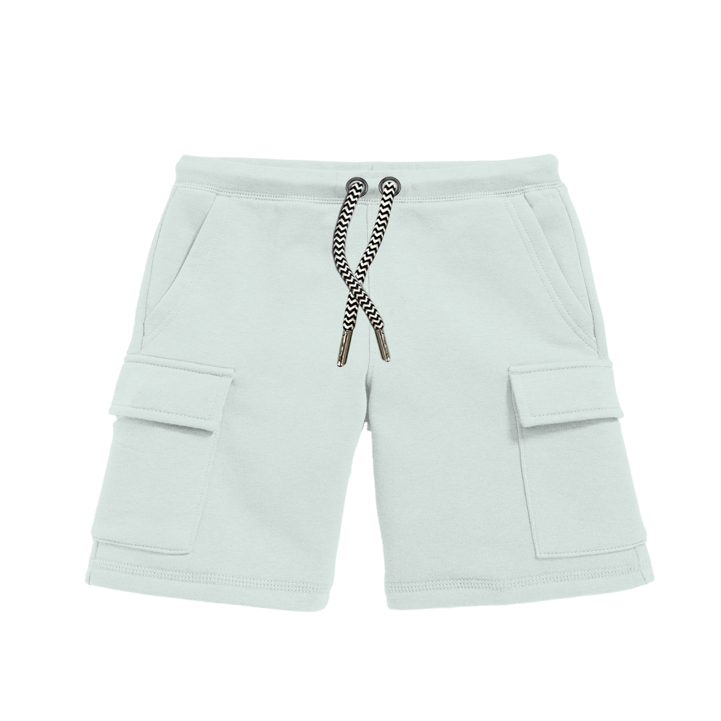 Organic Cotton Drawstring Cargo Shorts - Mint