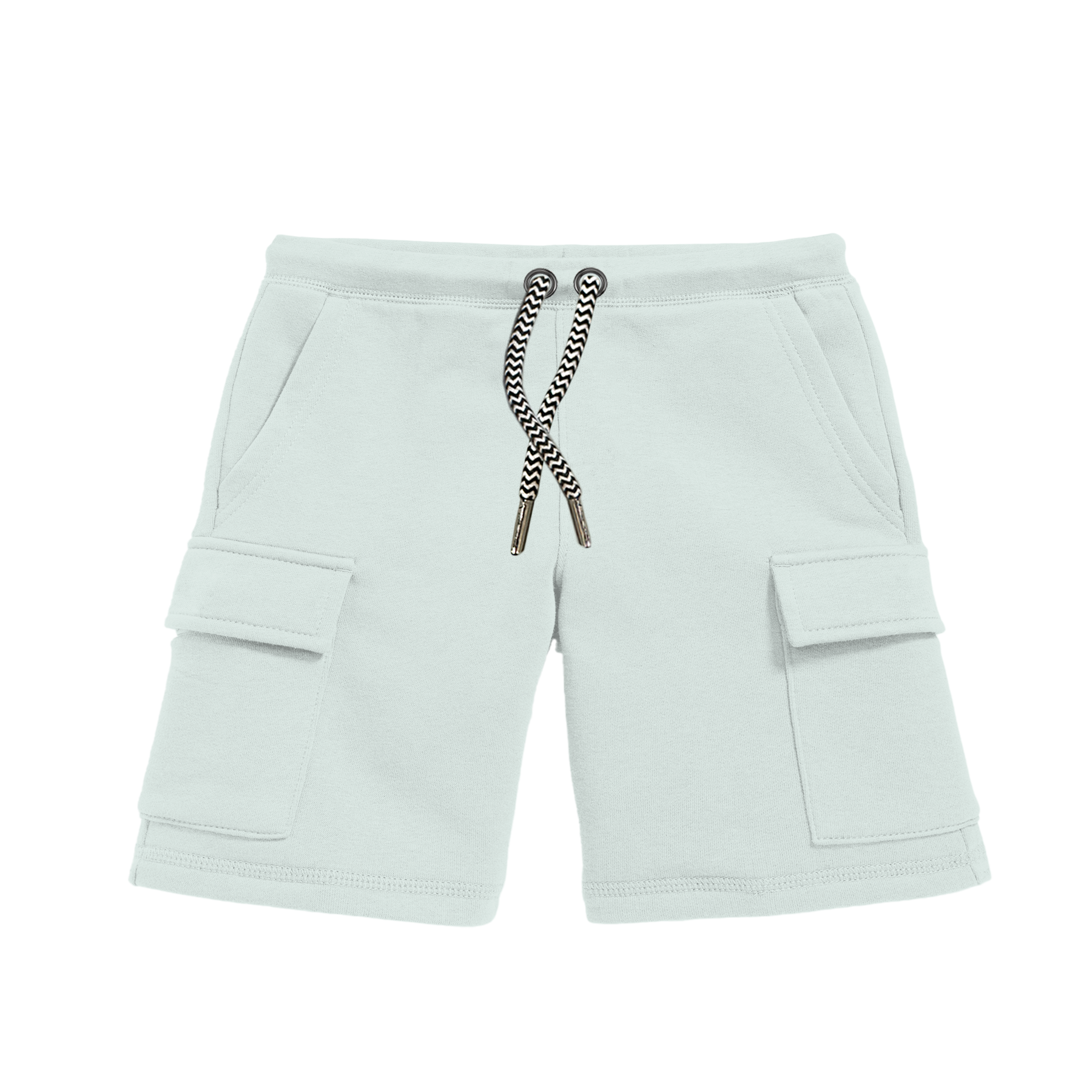 Organic Cotton Drawstring Cargo Shorts - Mint