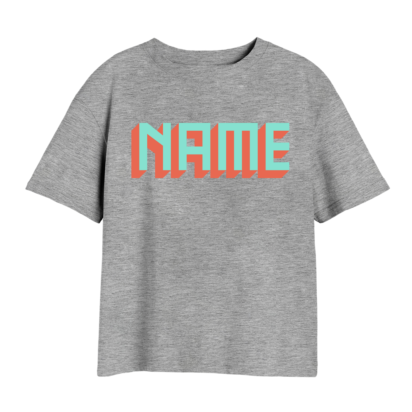 CUSTOM BLOCK TEXT T-SHIRT ADULT