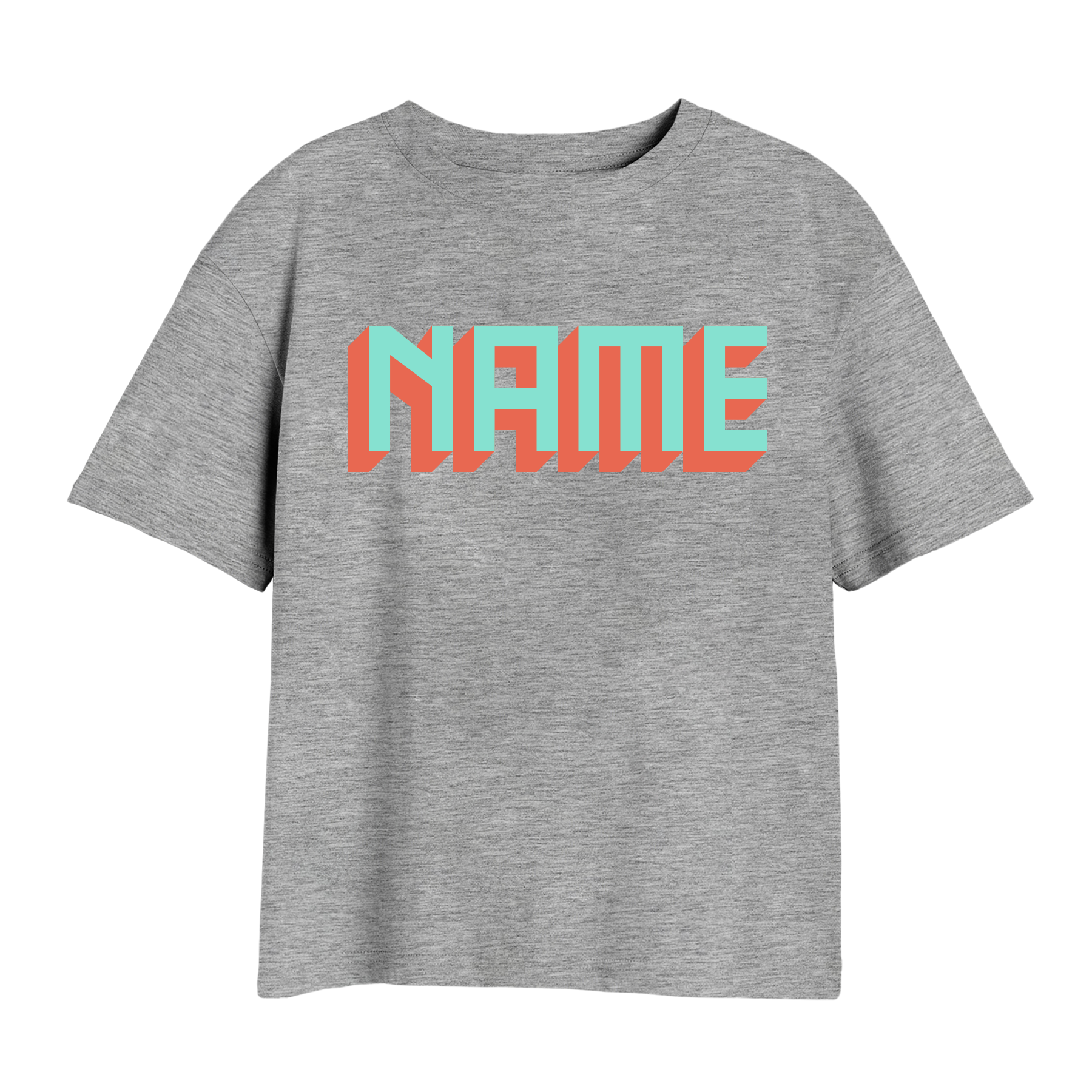 CUSTOM BLOCK TEXT T-SHIRT ADULT