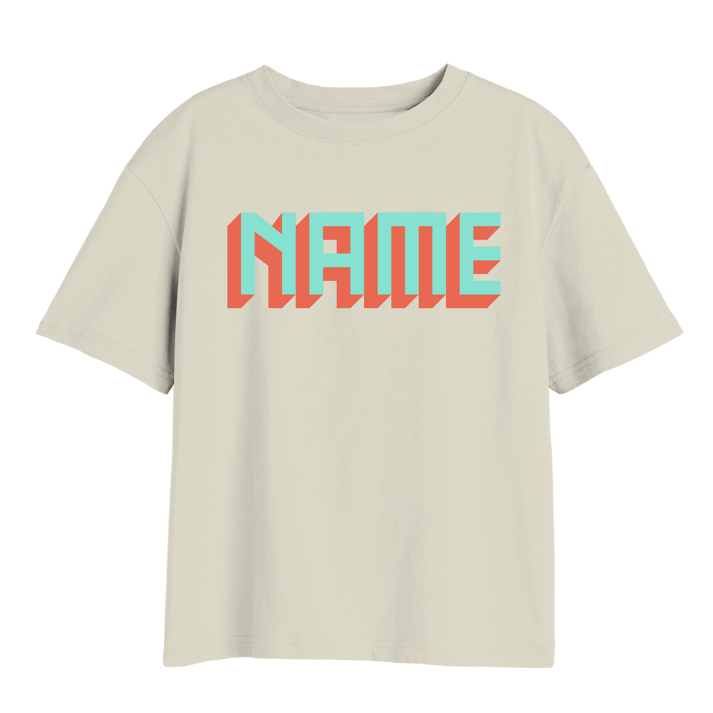 CUSTOM BLOCK TEXT T-SHIRT ADULT