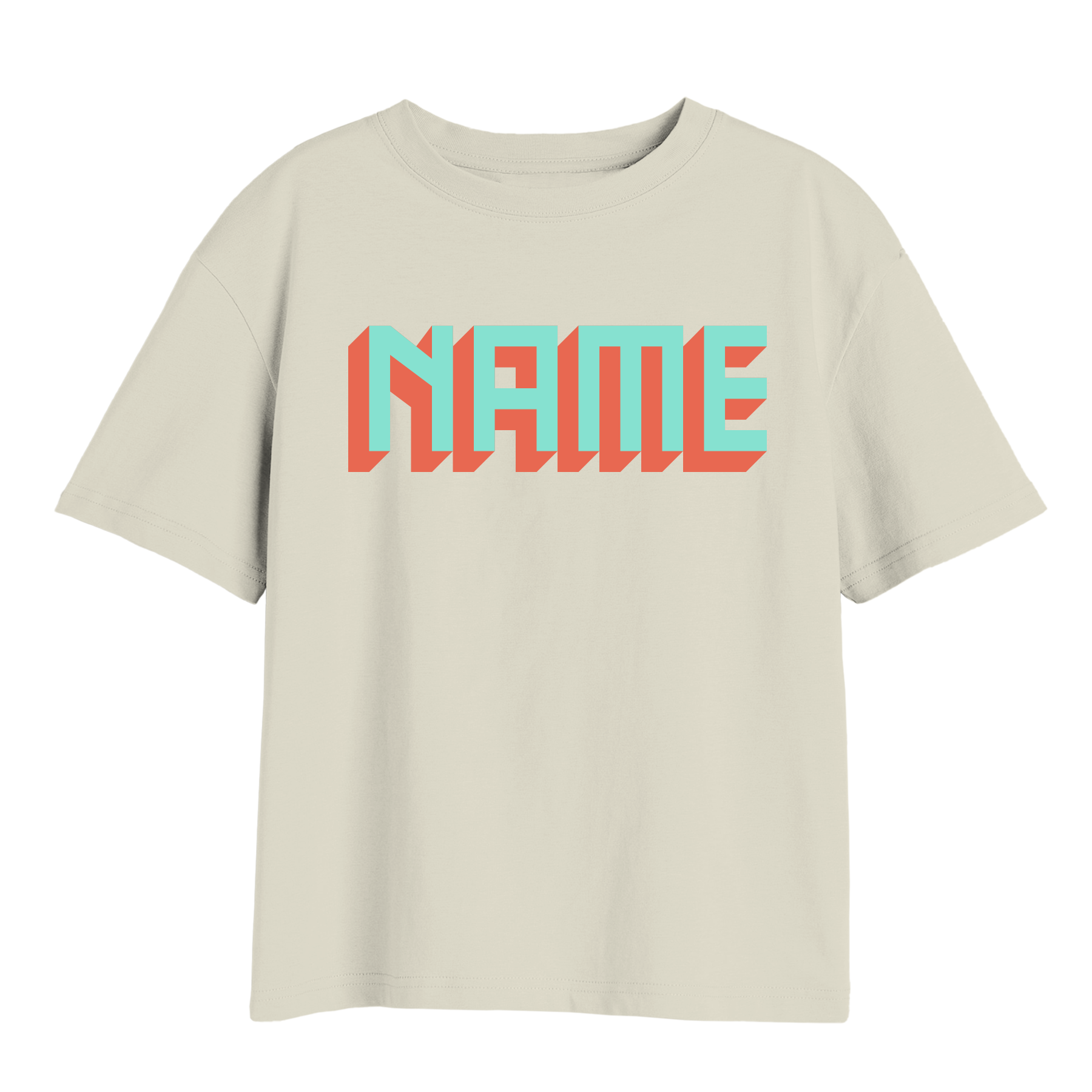 CUSTOM BLOCK TEXT T-SHIRT ADULT