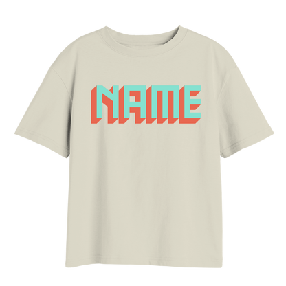 CUSTOM BLOCK TEXT T-SHIRT ADULT