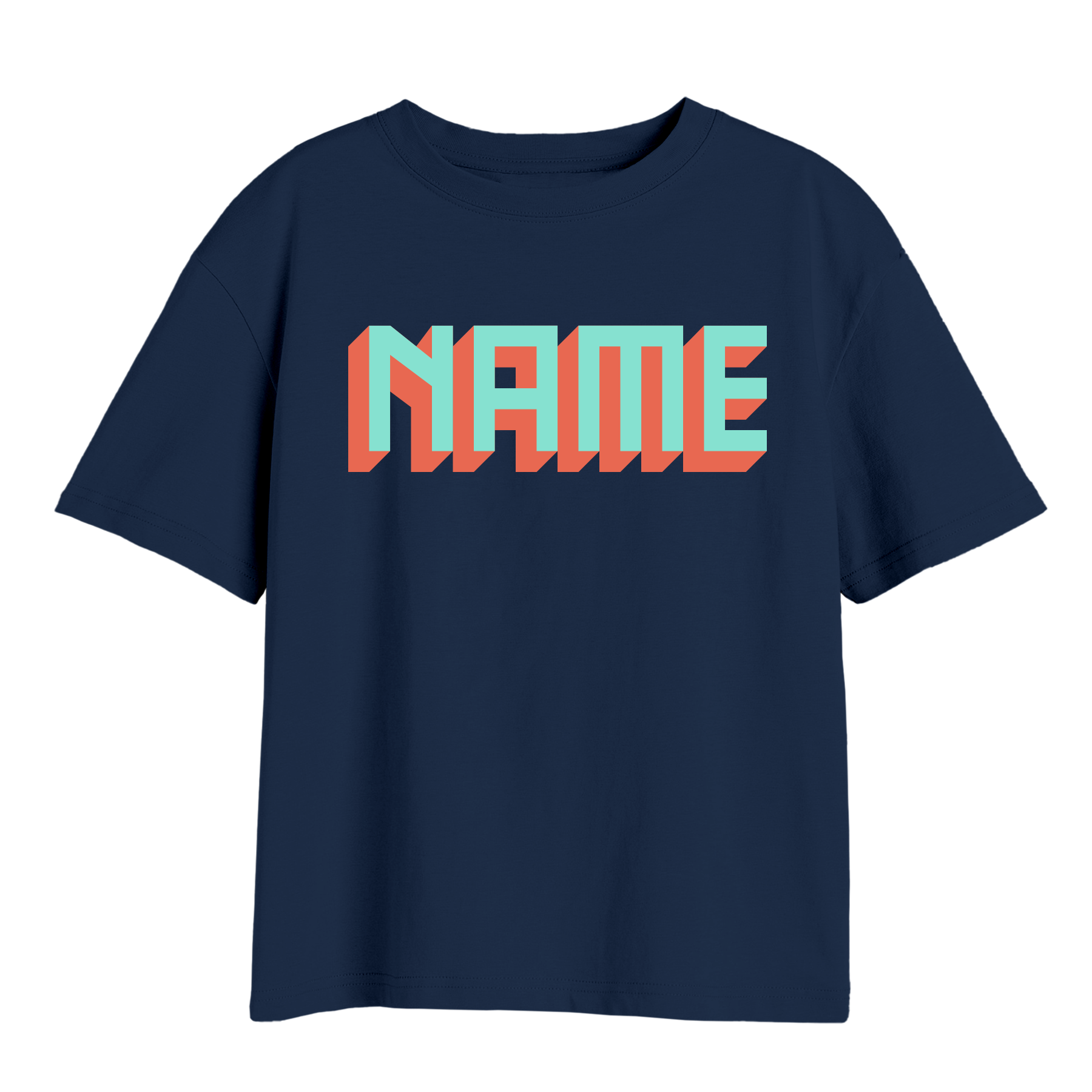 CUSTOM BLOCK TEXT T-SHIRT