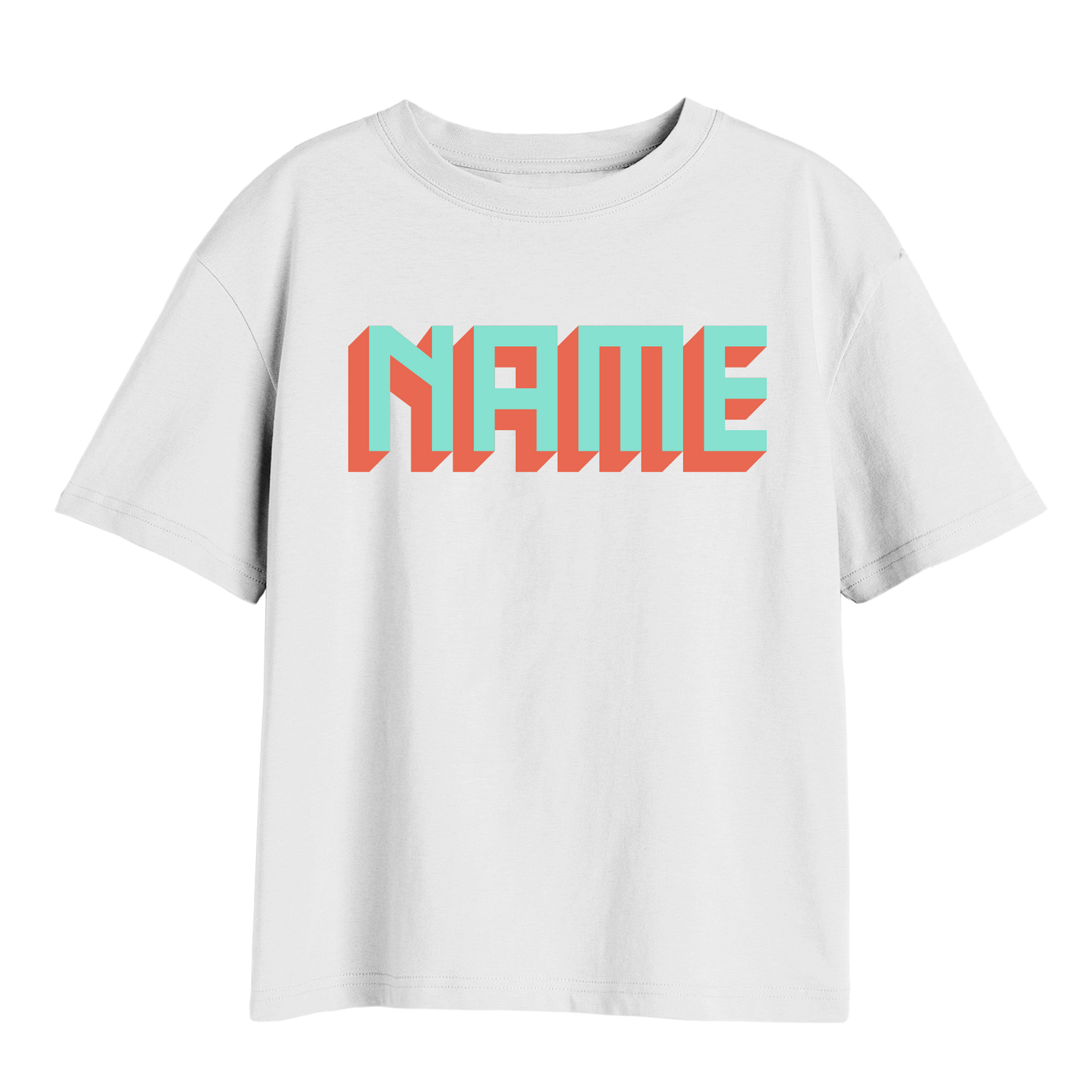 CUSTOM BLOCK TEXT T-SHIRT ADULT