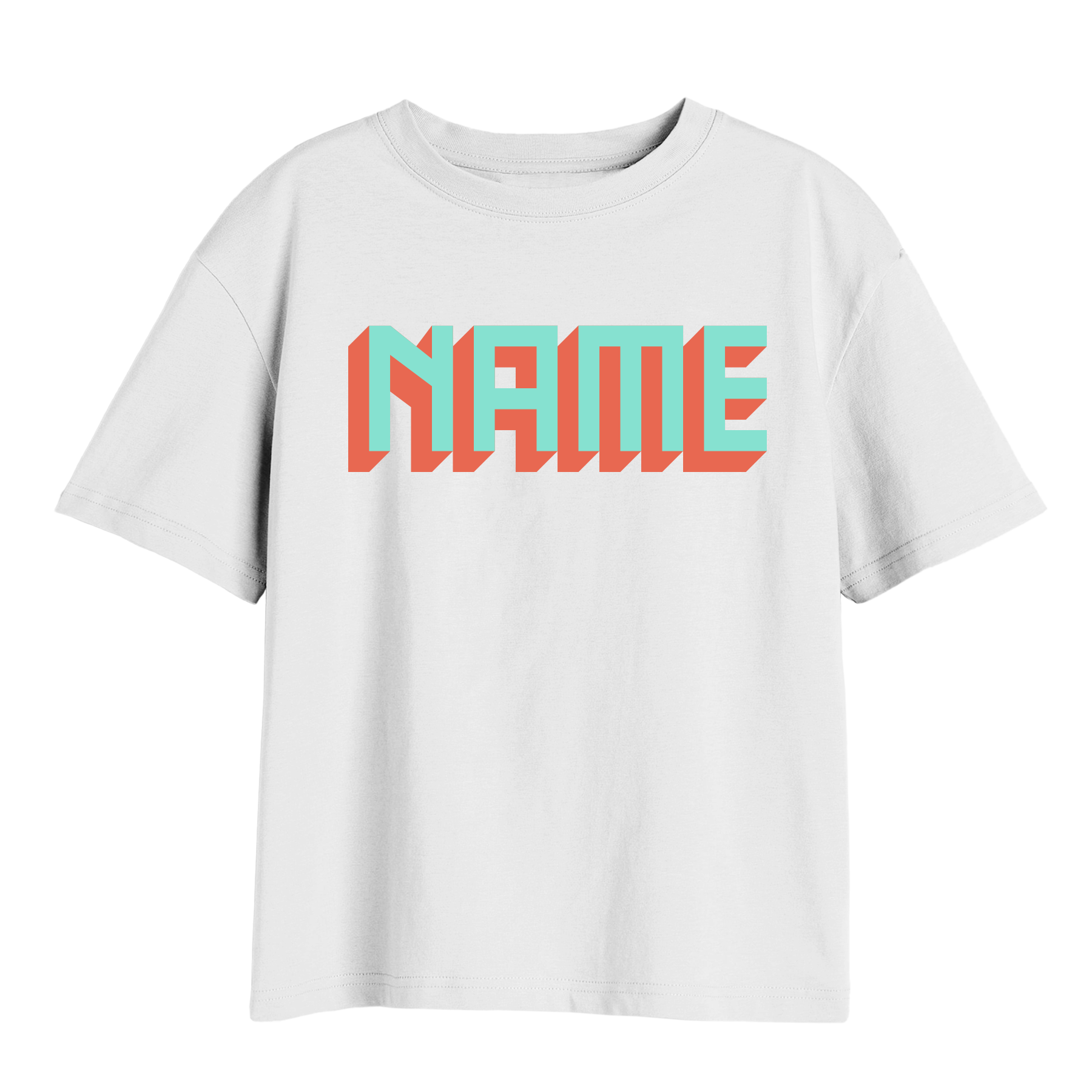 CUSTOM BLOCK TEXT T-SHIRT ADULT