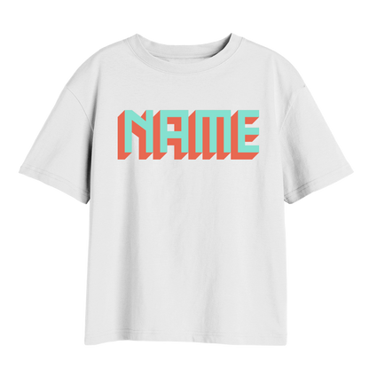 CUSTOM BLOCK TEXT T-SHIRT ADULT