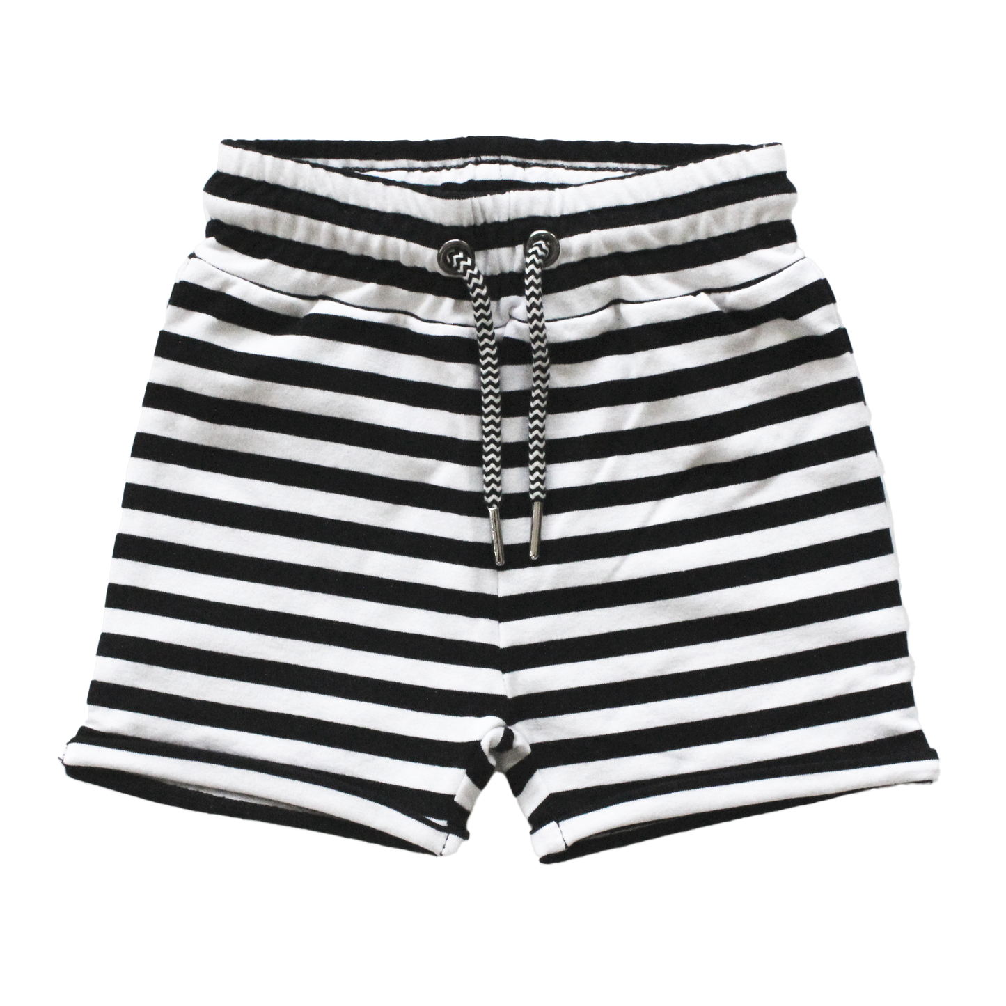 Bamboo Drawstring Shorts-Striped