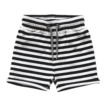 Bamboo Drawstring Shorts-Striped