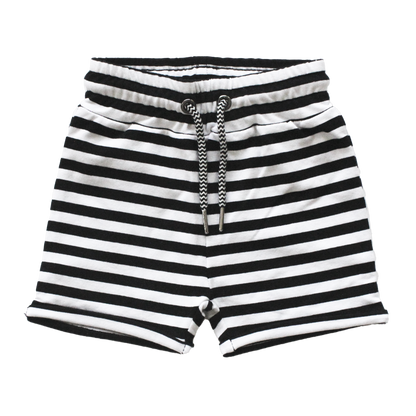 Bamboo Drawstring Shorts-Striped