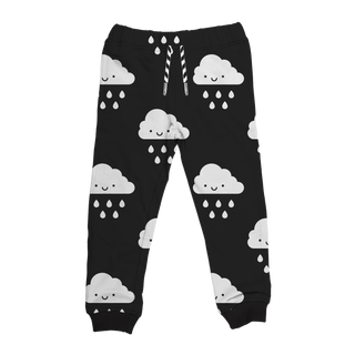 Bamboo Drawstring Joggers - Allover Kawaii Cloud