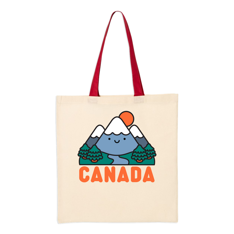 Canada Kawaii Mountain Tote Bag