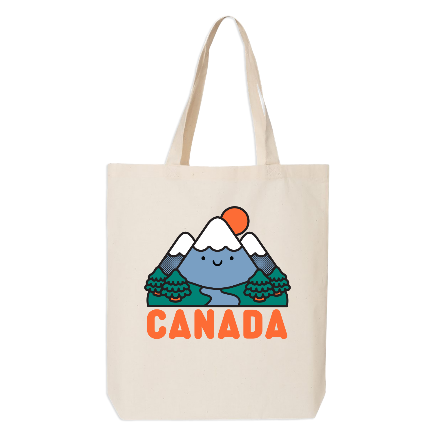 Canada Kawaii Mountain Tote Bag