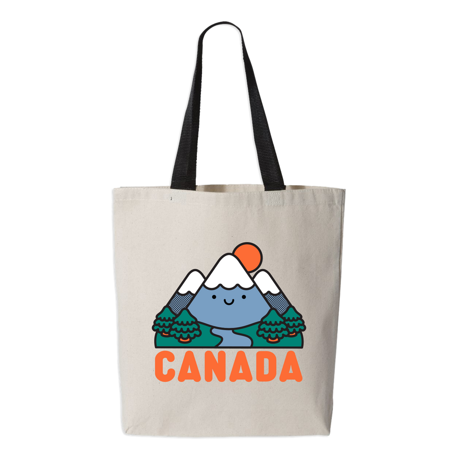 Canada Kawaii Mountain Tote Bag